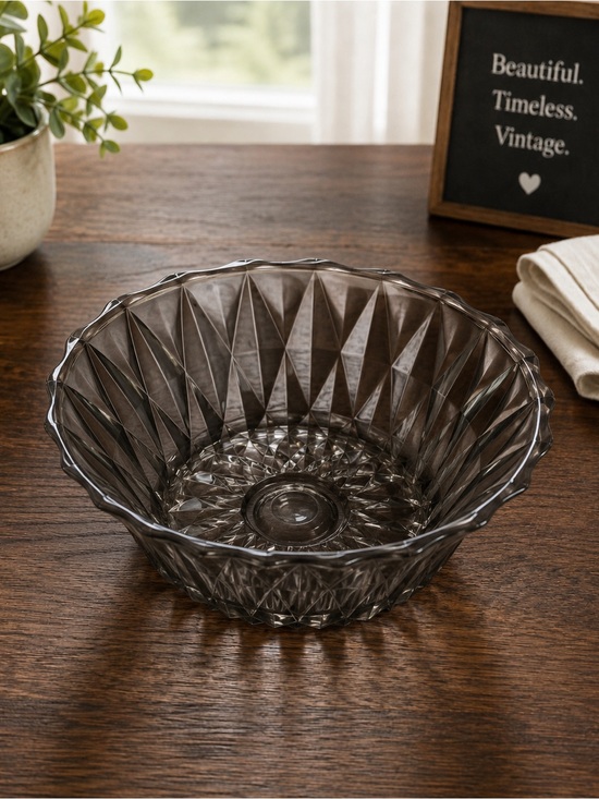Libbey Other - Vintage Libbey Glass Serving Bowl in a Smoke Gray color